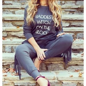 Grey Fringe joggers from KITTENISH